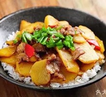 Potato Salted Pork Rice Bowl