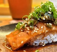 Century Egg and Salmon