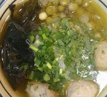 Chicken Meatball Rice Noodle Soup