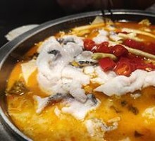 Panda Bamboo Shoots and Pickled Chili Sour Cabbage Fish