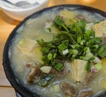 Clear Beef Noodle Soup in Pot