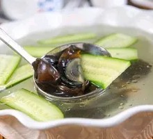 Century Egg and Cucumber Soup