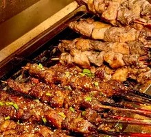 Lamb Skewers on Red Willow Branches