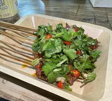 Special Beef Skewers with Cilantro