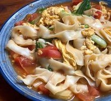 Tomato and Egg Stir-Fried Knife-Cut Noodles
