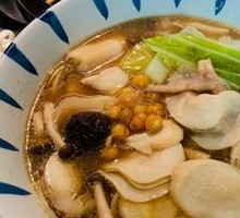 Mushroom Tofu Noodle Soup