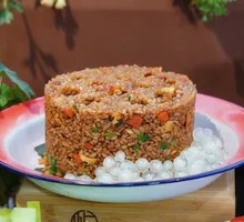 Coal-shaped Char Siu Fried Rice