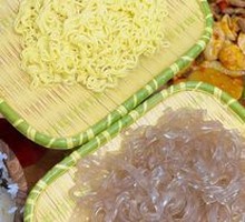 Handmade taro starch noodles