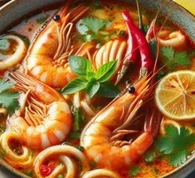 Thai Tom Yum Goong Seafood Soup