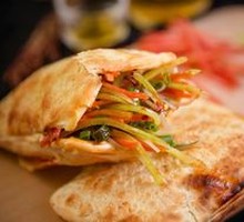Potato Pancake with Vegetarian Three Strips
