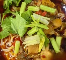 Beef and Beef tendon noodles
