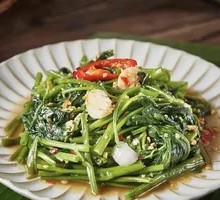 Shrimp Paste Stir-fried Water Spinach