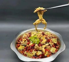 Black Tofu Flower with Frog and Chicken Platter