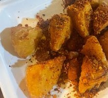 Crispy Pork Cracklings with Potato and Rice Noodles