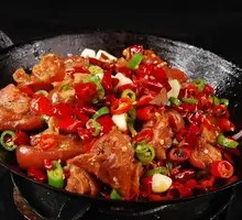 Spicy Rabbit and Pork Ribs in Dry Pot