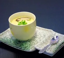Steamed Egg with Pork and Mushrooms