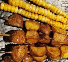 Grilled Corn Kernels on Skewers