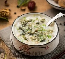 Spinach and Beef Congee