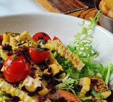 Sweet Corn Black Rice Chia Seed Shrimp Salad