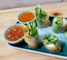 Freshly Wrapped Cod Spring Rolls