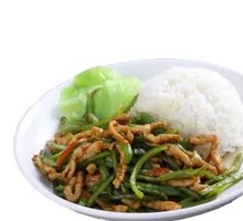 Green Pepper Shredded Pork Rice