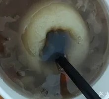 Peach Gelatin and Cranberry Roasted Pear