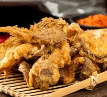 Fried Enoki Mushrooms