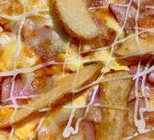 Sweet Potato and Potato Bacon Pizza