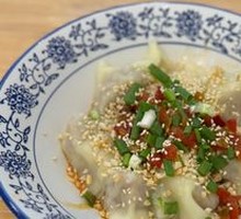 Spicy Dry-Mixed Fresh Meat Dumplings