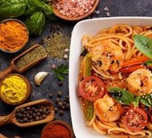Spicy Sour Shrimp Pasta