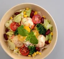 Potato Mashed Salad with Fresh Vegetables