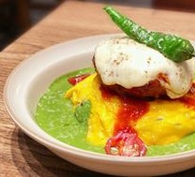 Burned Pepper Sauce Pork Patty Omelette Rice