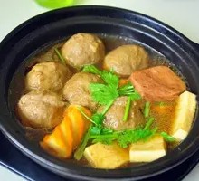 Braised Beef Meatball Rice