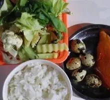 Sautéed Quail Egg Chicken Fillet Rice