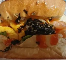 Thick Egg Thai Shrimp Sandwich