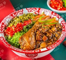 Spicy Braised Pork with Chicken Leg and Chopped Chili Rice