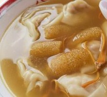 Chicken and Bamboo Shoot Noodle Soup with Dumplings