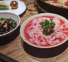 Raw Duck Intestine with Sauce