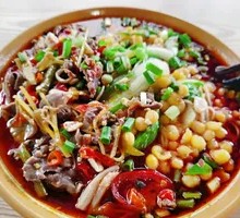 Pea and Chicken Offal Noodles