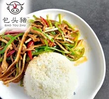 Fried Tofu Skin and Pork Rice Bowl