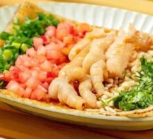 Sweet Potato Skin Wrapped Boneless Chicken Feet