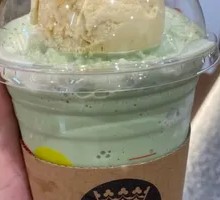 Matcha Snow Balls Floating