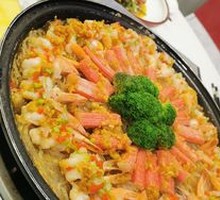 Steamed Stone Pan Shrimp