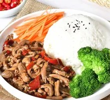 Stir-Fried Chicken Offal Rice
