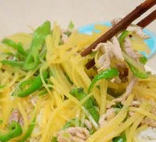 Potato and Pork Noodle Bowl