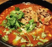 Spicy Pickled Chicken Offal Rice Noodles