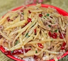 Potato and Pork Noodle Bowl