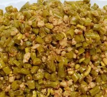 Minced Pork with Green Beans Rice Bowl