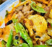 Potato Salted Pork Stir-fry