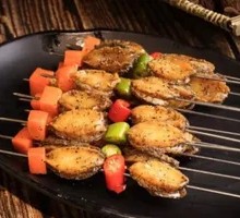 Black Pepper Abalone Skewers